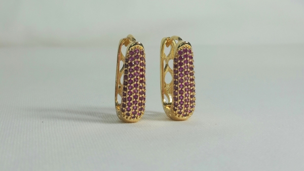 ARGOLA OVAL ZIRCÔNIA - Imagem 2