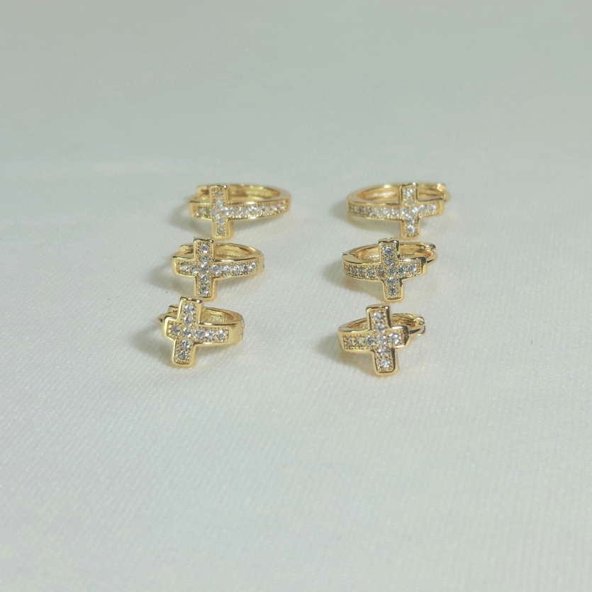 ARGOLA TRIO CRUZ CRAVEJADA