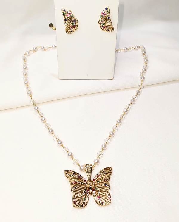 CONJUNTO BORBOLETA PÉROLA - Imagem 3
