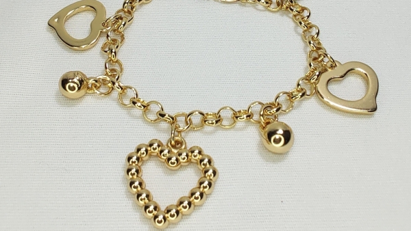 PULSEIRA PINGENTES DE CORAÇÃO - Imagem 2