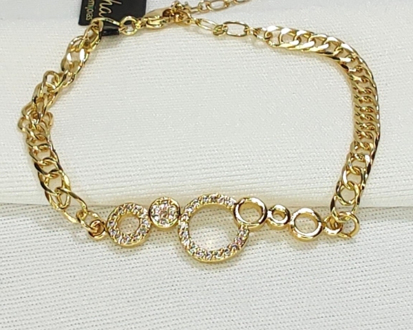 PULSEIRA CÍRCULOS CRAVEJADA - Imagem 3