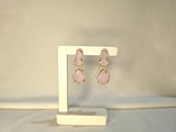 BRINCO GOTA CRAVEJADA ROSÉ - Imagem 2